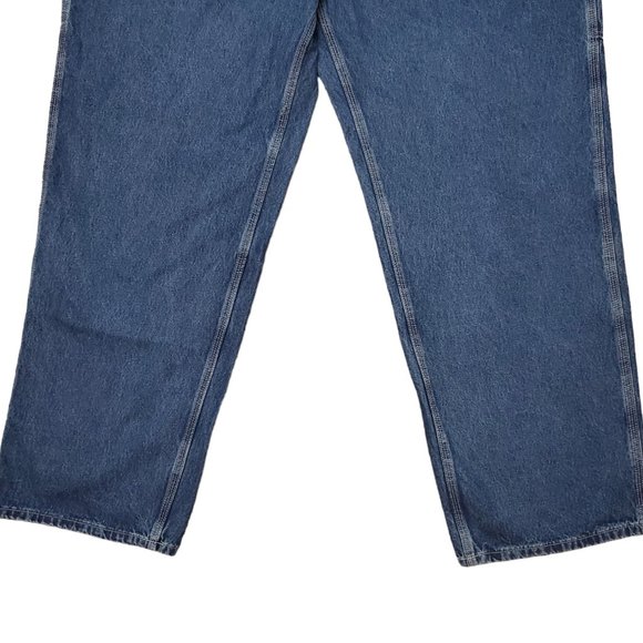 Carhartt B13 DST 46x32 (Meas 41x33 15" Rise) Dark Loose Fit Carpenter Jeans A17 - Picture 4 of 10